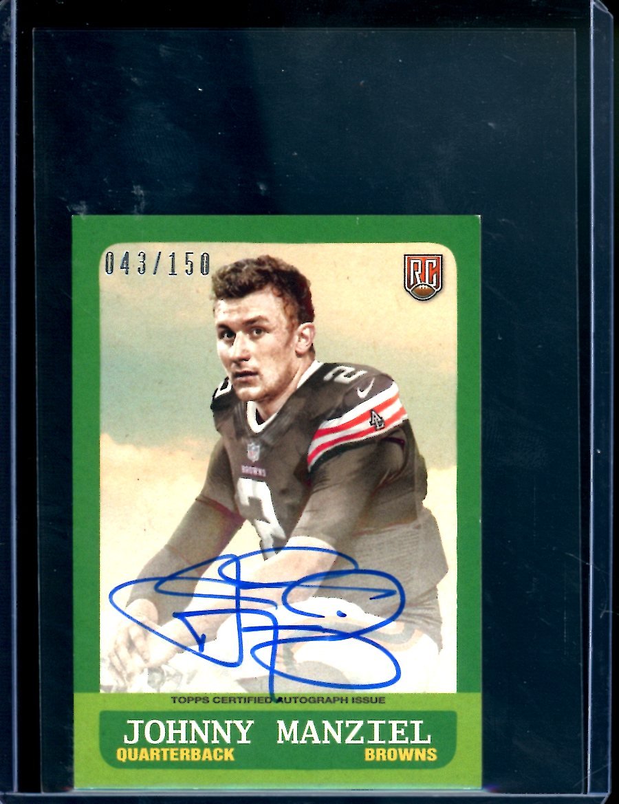 2014 Topps Johnny Manziel Rookie Mini Auto /150 Browns