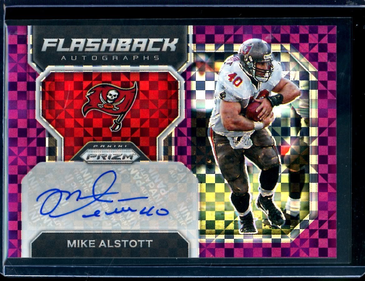 2022 Panini Prizm Mike Alstott Flashback Auto Purple Power /49 Buccaneers