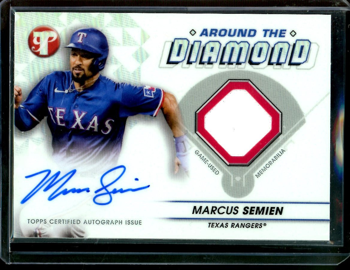 2023 Topps Pristine Marcus Semien Around the Diamond Patch Autograph Rangers