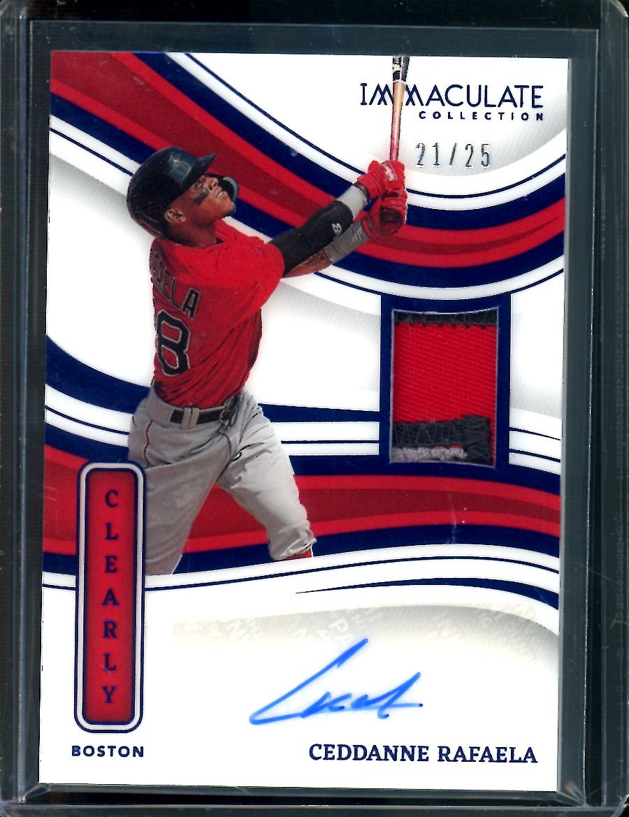2023 Panini Immaculate Ceddanne Rafaela Clearly Patch Autograph /25 Red Sox
