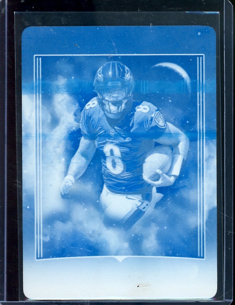 2023 Panini Origins Lamar Jackson Printing Plate 1/1 Ravens