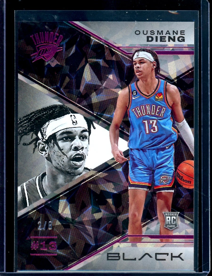 2022/23 Panini Black Ousmane Dieng Rookie Purple /8 Thunder