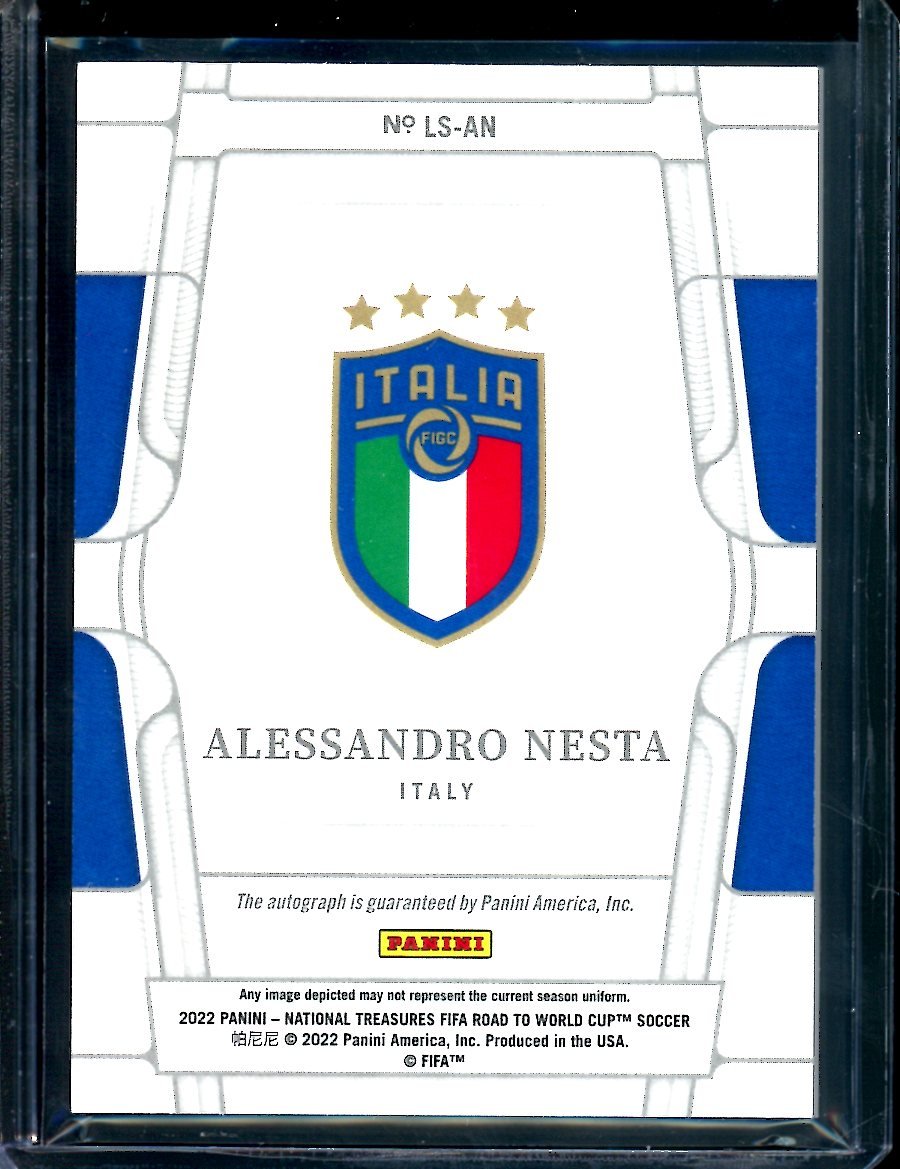 2022 Panini National Treasures Alessandro Nesta Legendary Signature Autograph /99 Italy