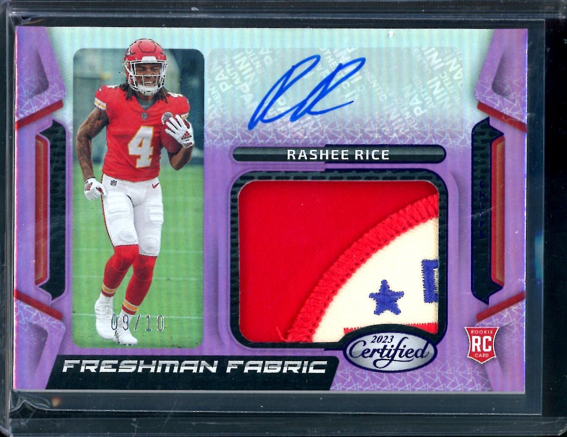 2022 Panini Certified Rashee Rice Rookie RPA Purple /10 Chiefs
