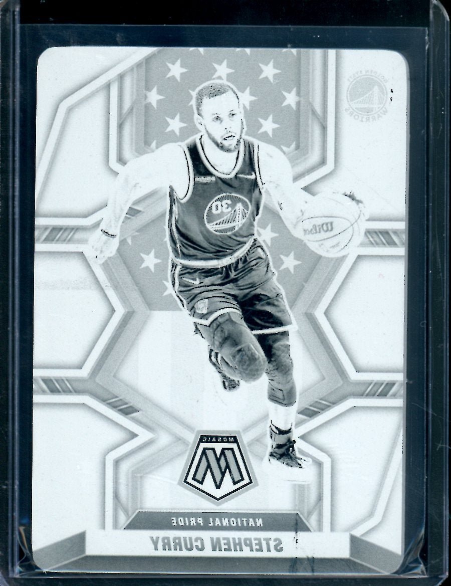 2022/23 Panini National Treasures Stephen Curry Mosaic Printing Plate 1/1 Warriors