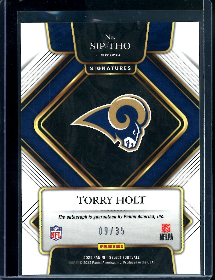2021 Panini Select Torry Holt Auto White /35 Rams