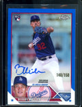 2023 Topps Chrome Update Bobby Miller Rookie Auto Blue /150 Dodgers