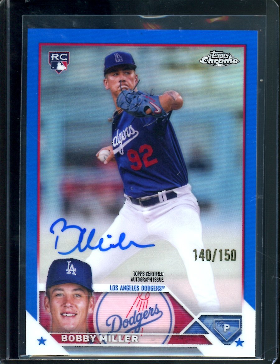 2023 Topps Chrome Update Bobby Miller Rookie Auto Blue /150 Dodgers