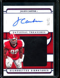 2023 Panini National Treasures Collegiate Jalen Carter Silhouette Signatures Patch Auto /75 Georgia