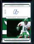 2023 Panini National Treasures Collegiate Christian Gonzalez Silhouette Sigantures Patch Auto /99 Oregon