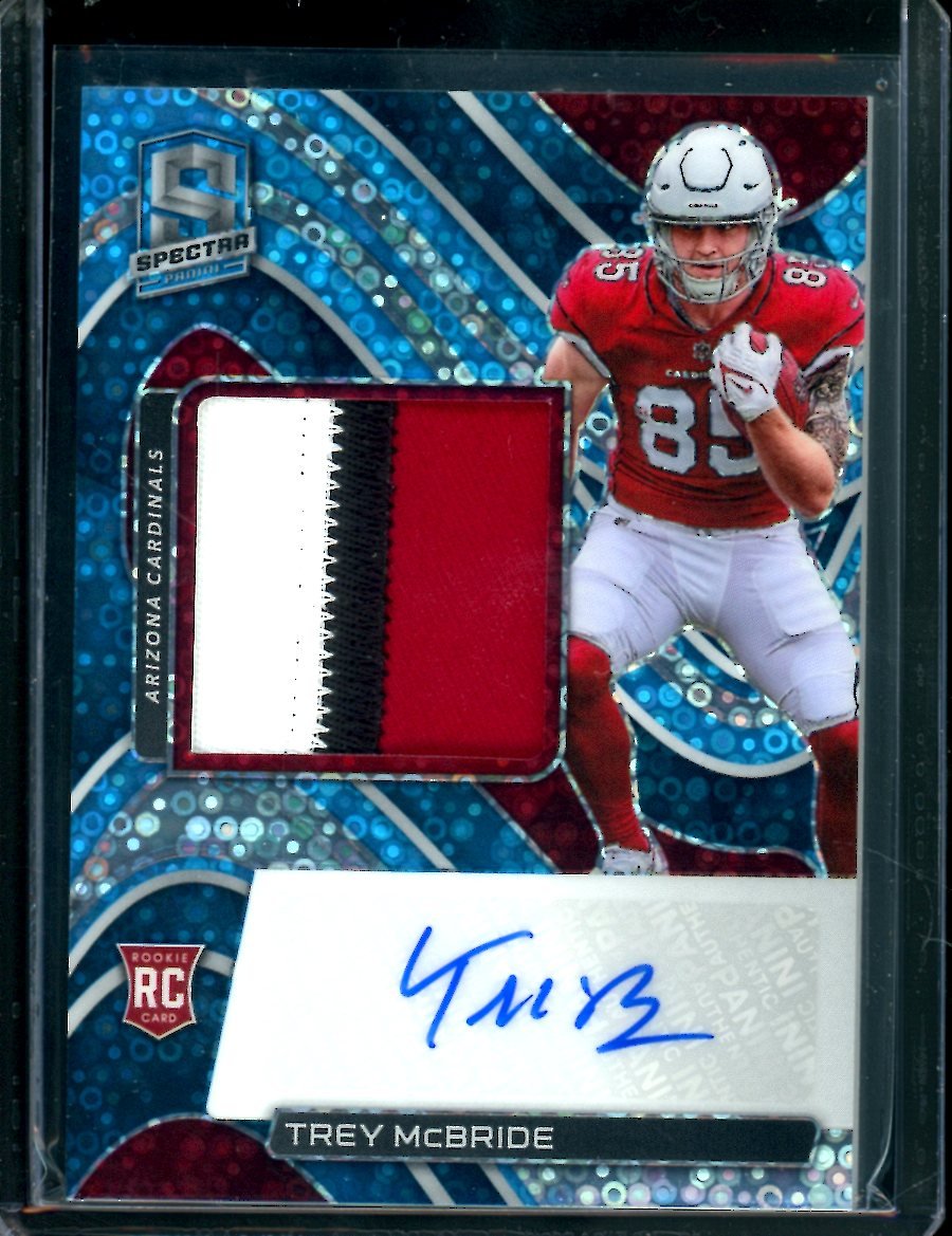 2022 Panini Spectra Trey McBride Rookie RPA Blue Disco /60 Cardinals