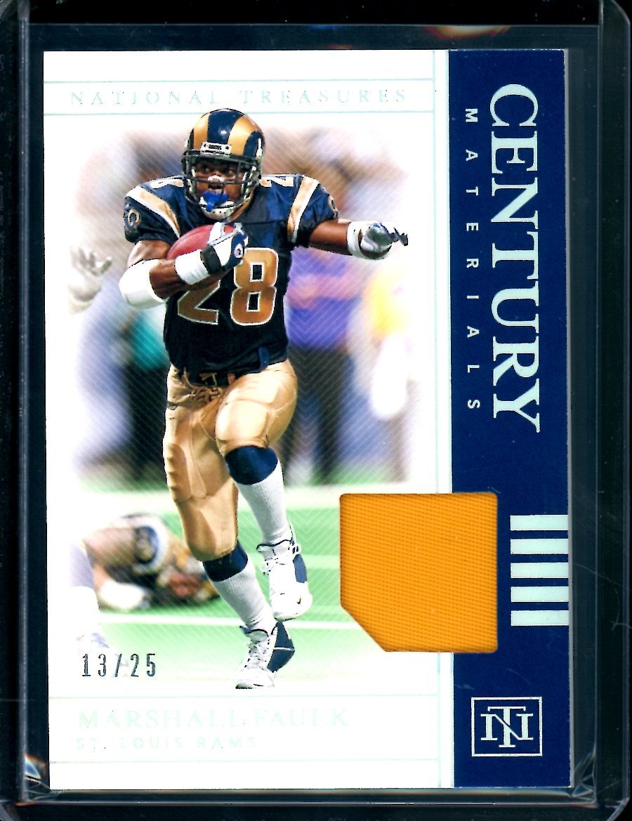 2019 Panini National Treasures Marshall Faulk Century Materials Patch /25 Rams