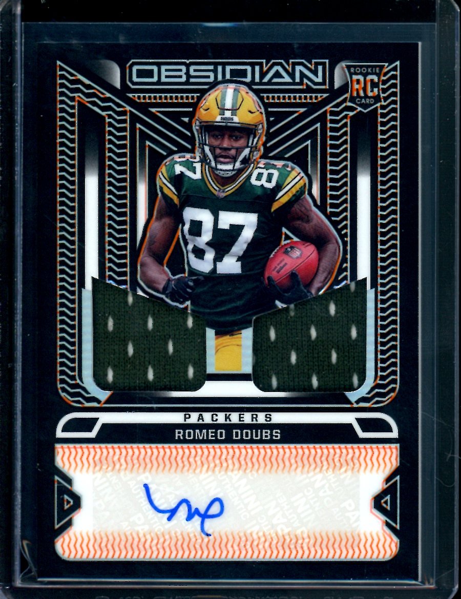 2022 Panini Obsidian Romeo Doubs Rookie RPA /99 Packers