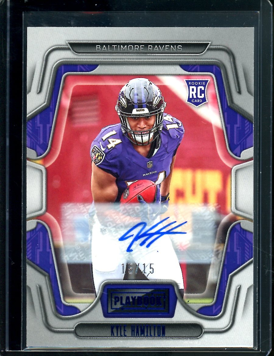 2022 Panini Playbook Kyle Hamilton Rookie Auto /15 Ravens