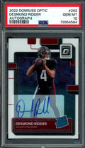 2022 Panini Optic Desmond Ridder Rookie Auto /150 PSA 10 Falcons