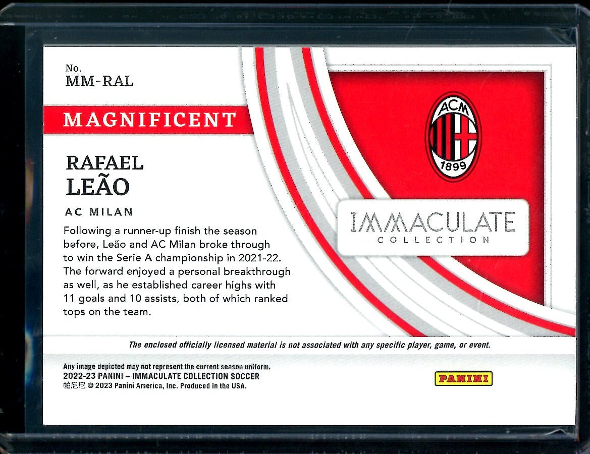2022/23 Panini Immaculate Rafael Leao Magnificent Patch /99 AC Milan
