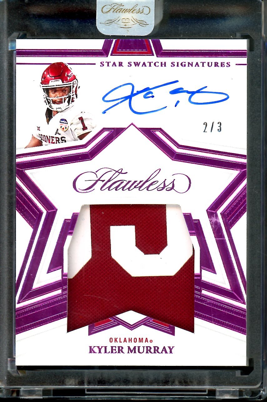 2023 Panini Flawless Collegiate Kyler Murray Star Swatch Signatures Patch Auto FOTL Pink /3 Oklahoma