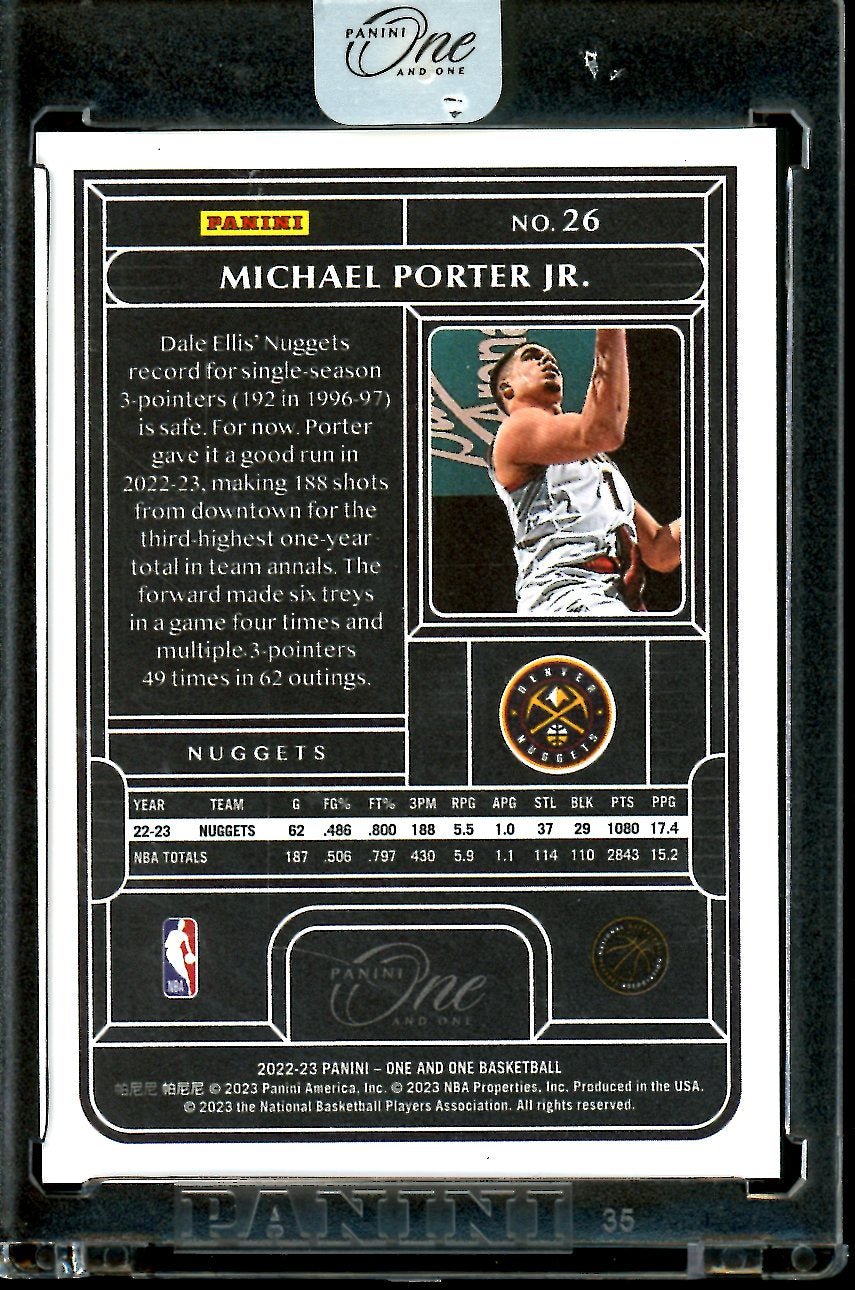 2022/23 Panini One & One Michael Porter Jr. Red /15 Nuggets