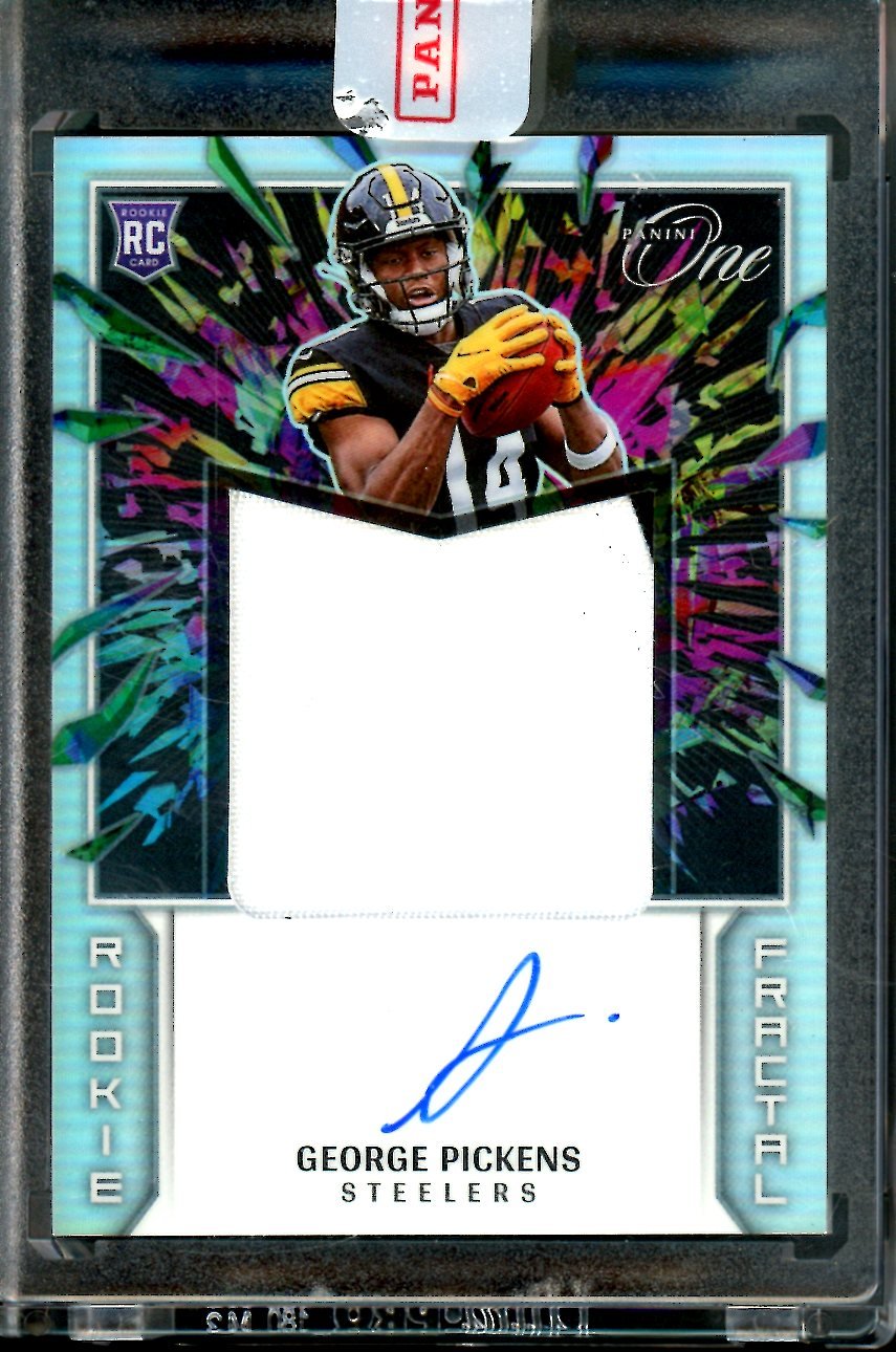 2022 Panini One George Pickens Rookie Fractal RPA /50 Steelers
