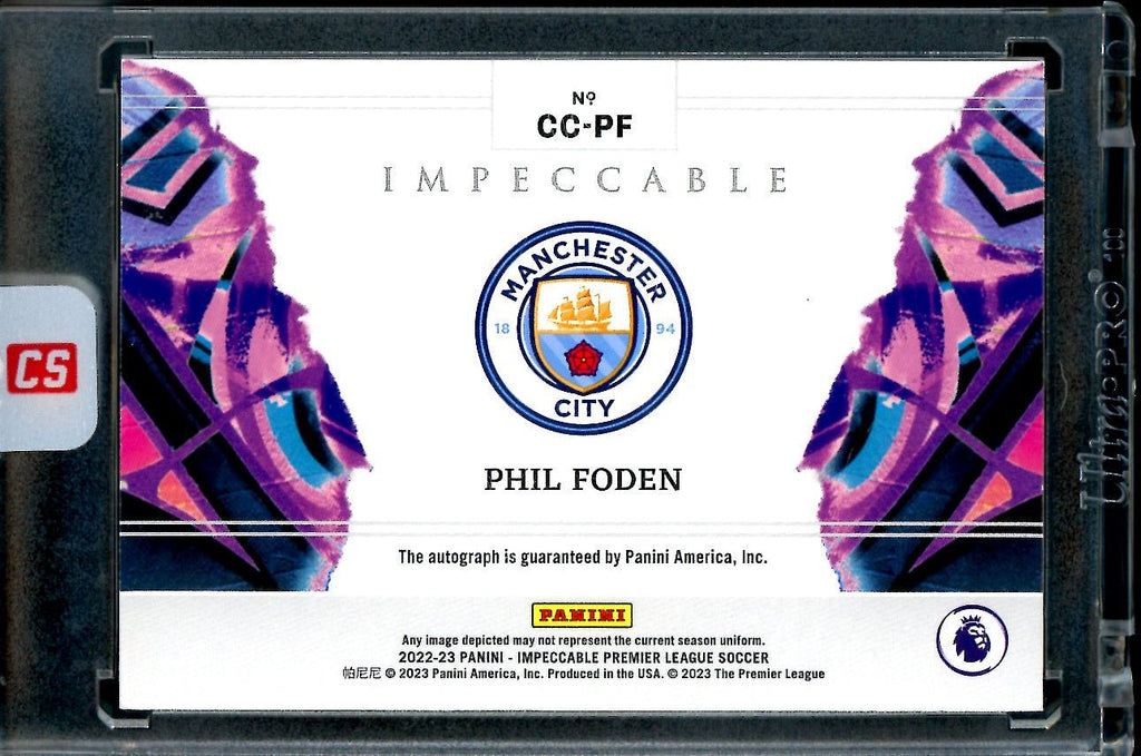 2023/23 Panini Impeccable Phil Foden Canvas Creations Auto Gold /10 Manchester City