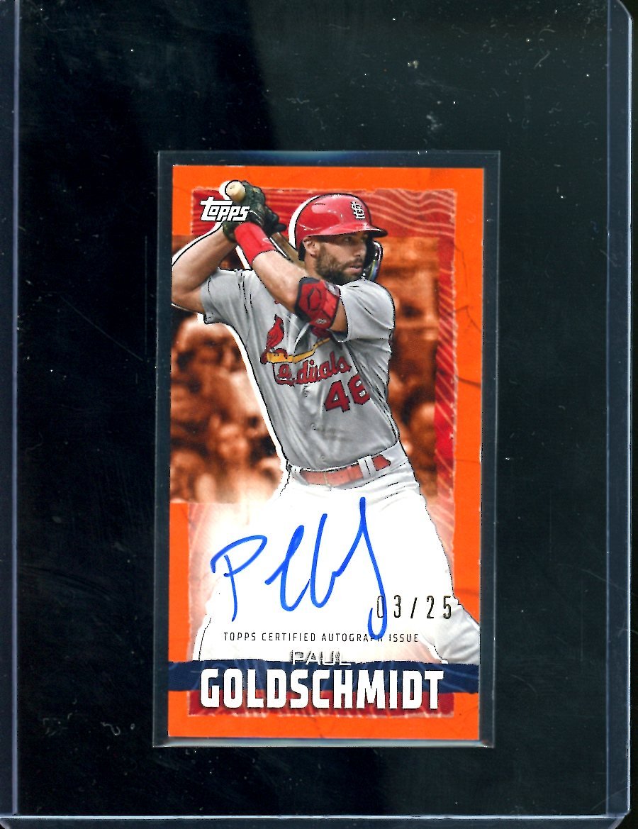 2023 Topps Rip Paul Goldschmidt Mini Auto Orange /25 Cardinals