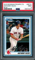 2010 Bowman Prospects Anthony Rizzo 1st Bowman Blue /520 PSA 9 Red Sox
