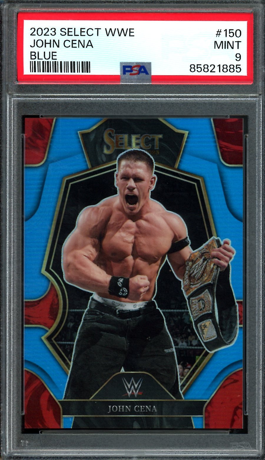 2023 Panini Select John Cena Premier Level Blue /199 PSA 9 WWE