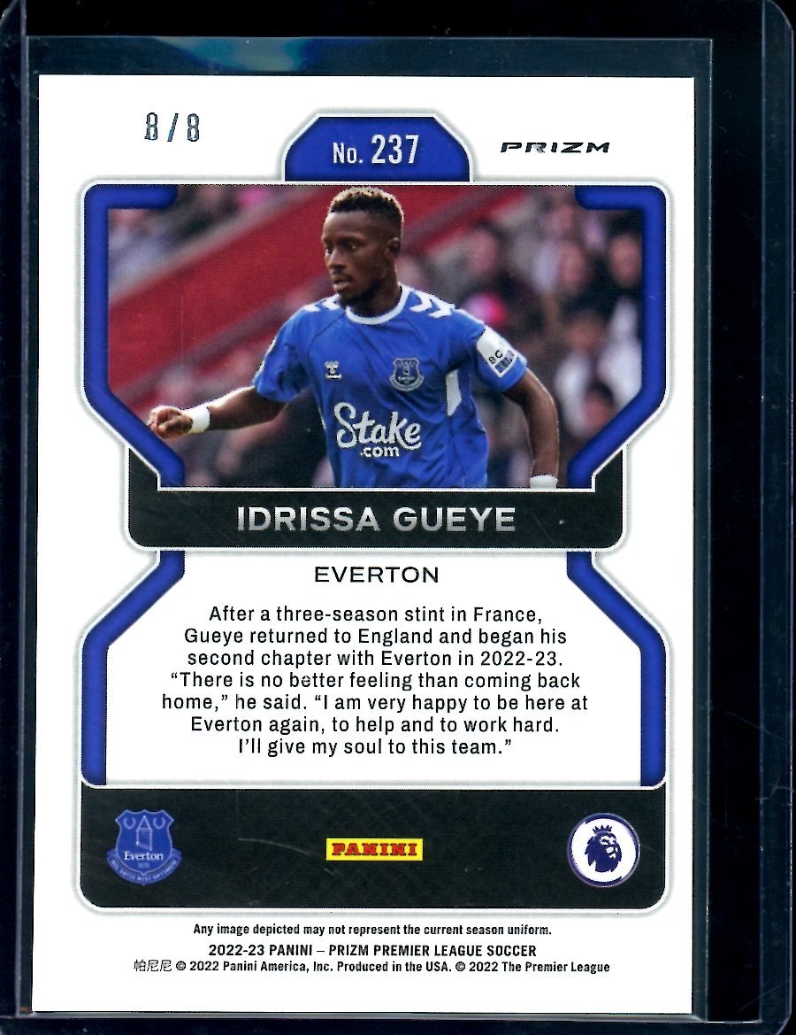 2022/23 Panini Prizm Idrissa Gueye Lucky Envelope /8 Everton