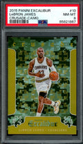 2015/16 Panini Excalibur LeBron James Crusade Camo PSA 8 Cavaliers