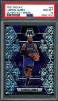 2022/23 Panini Mosaic LeBron James Silver Fast Break PSA 10 Lakers