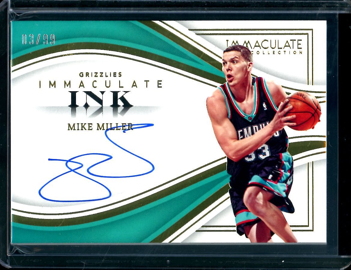 2022/23 Panini Immaculate Mike Miller Immaculate Ink Auto /99 Grizzlies