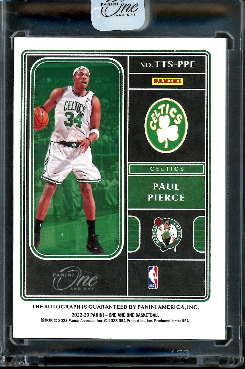 2022/23 Panini One & One Paul Pierce Team Titan Signatures /99 Celtics