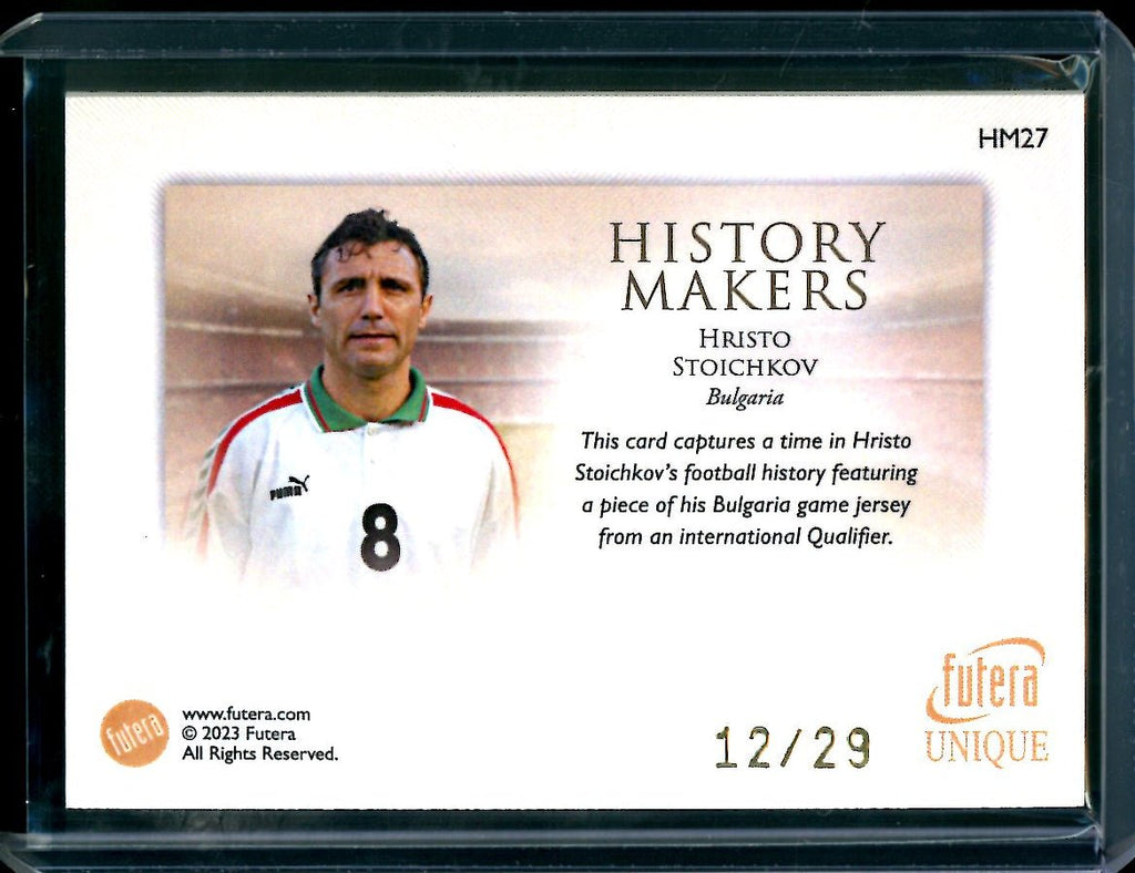 2023 Futera Unique Hristo Stoichkov History Makers Patch /29