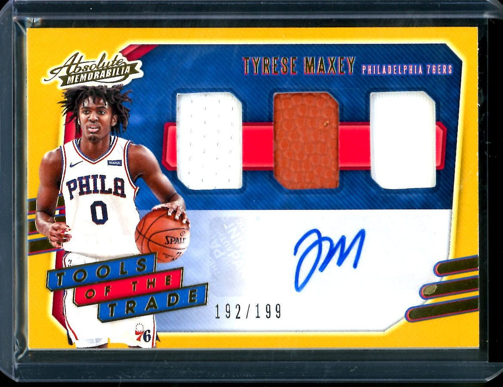 2020/21 Panini Absolute Tyrese Maxey Rookie Auto RPA /199 76ers