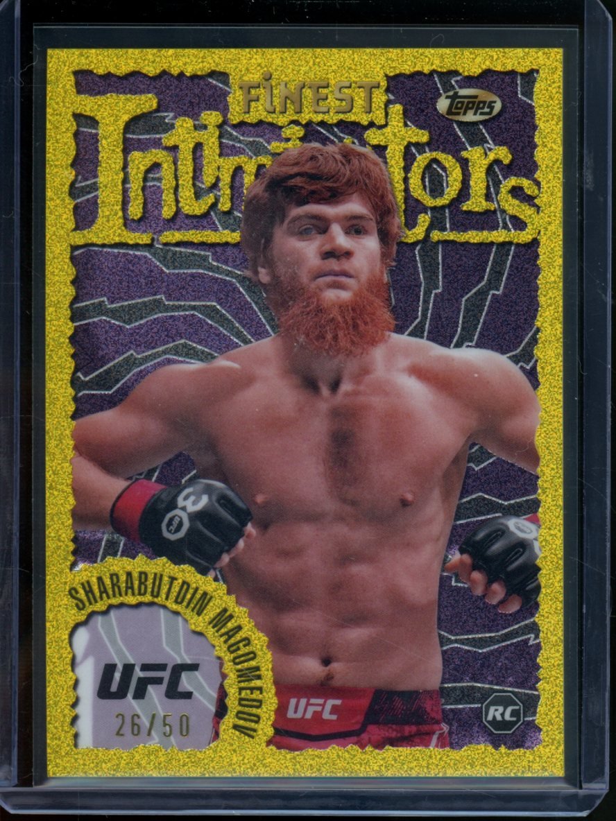 2024 Topps Finest Sharabutdin Magomedov Finest Intimidators Rookie Gold /50
