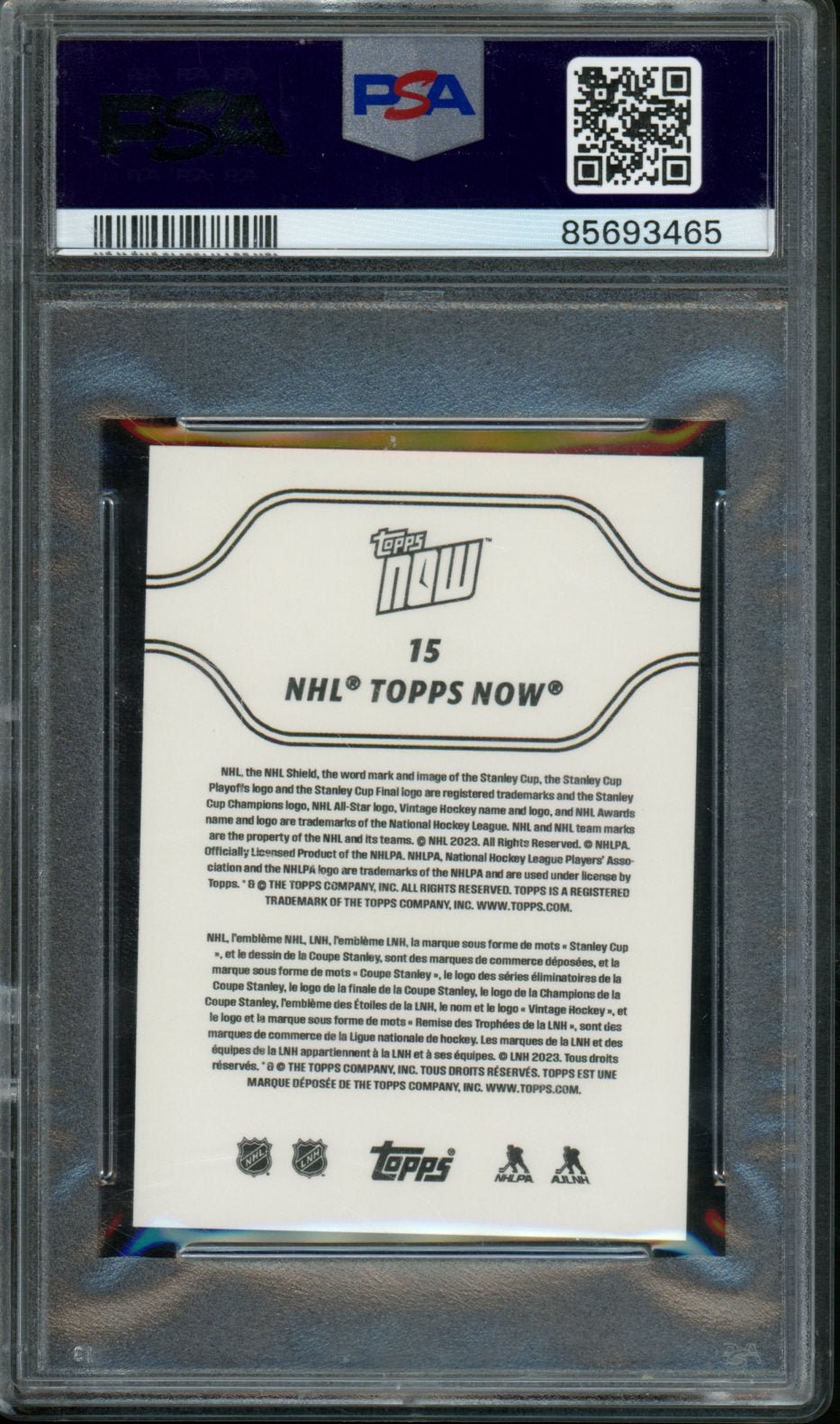 2023 Topps Now Connor Bedard Opening Goal In Home Debut Rookie Sticker PSA 10 Blackhawks