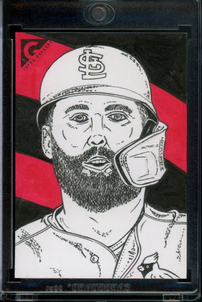 2022 Topps Gallery Paul Goldschmidt Sketch Card Artist Original Auto Cardinals