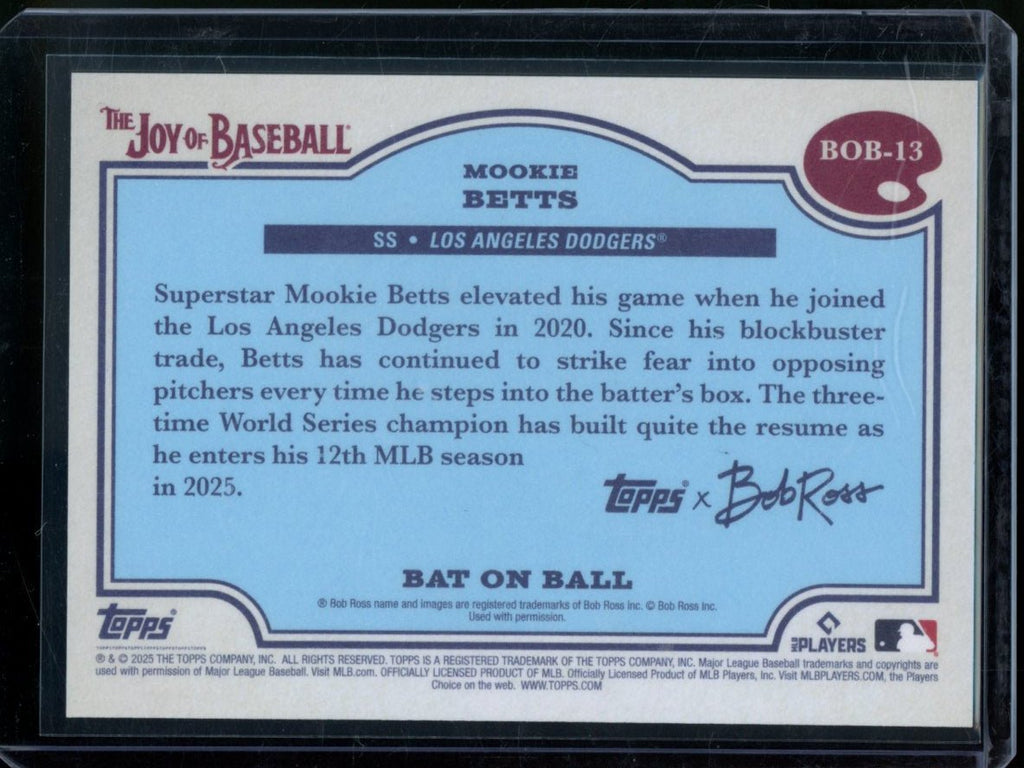 2025 Topps The Joy Of Baseball Mookie Betts Bat On Ball /75 Dodgers