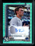 2025 Topps Chrome Ben Rice Aqua Wave Rookie Autograph /199 Yankees