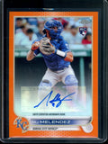2022 Topps Chrome MJ Melendez Orange Rookie Autograph /25 Royals
