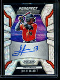 2026 Panini Prizm Luis Hernandez Prospect Signatures Autograph /199 Giants