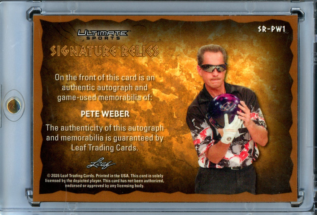 2026 Leaf Ultimate Pete Weber Signature Relics Quad /25