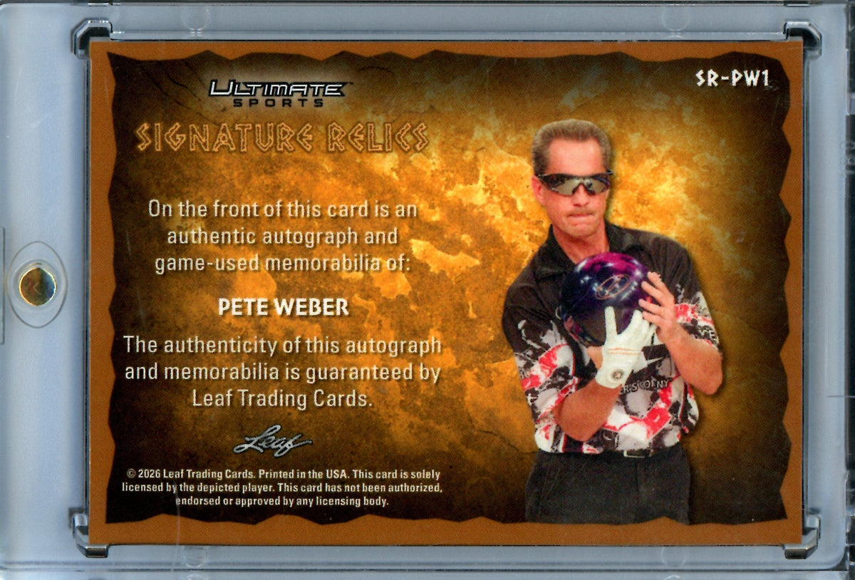2026 Leaf Ultimate Pete Weber Signature Relics Quad /25