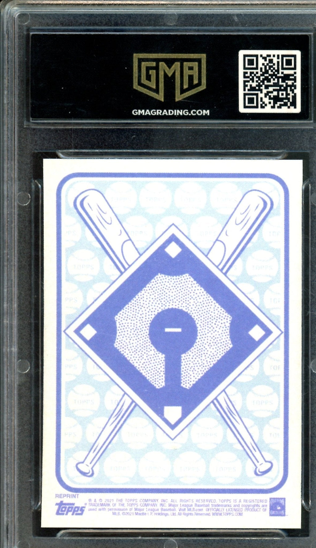 2021 Topps Mantle Collection Mickey Mantle 1968 Reprint Gold /50 GMA 10 Yankees