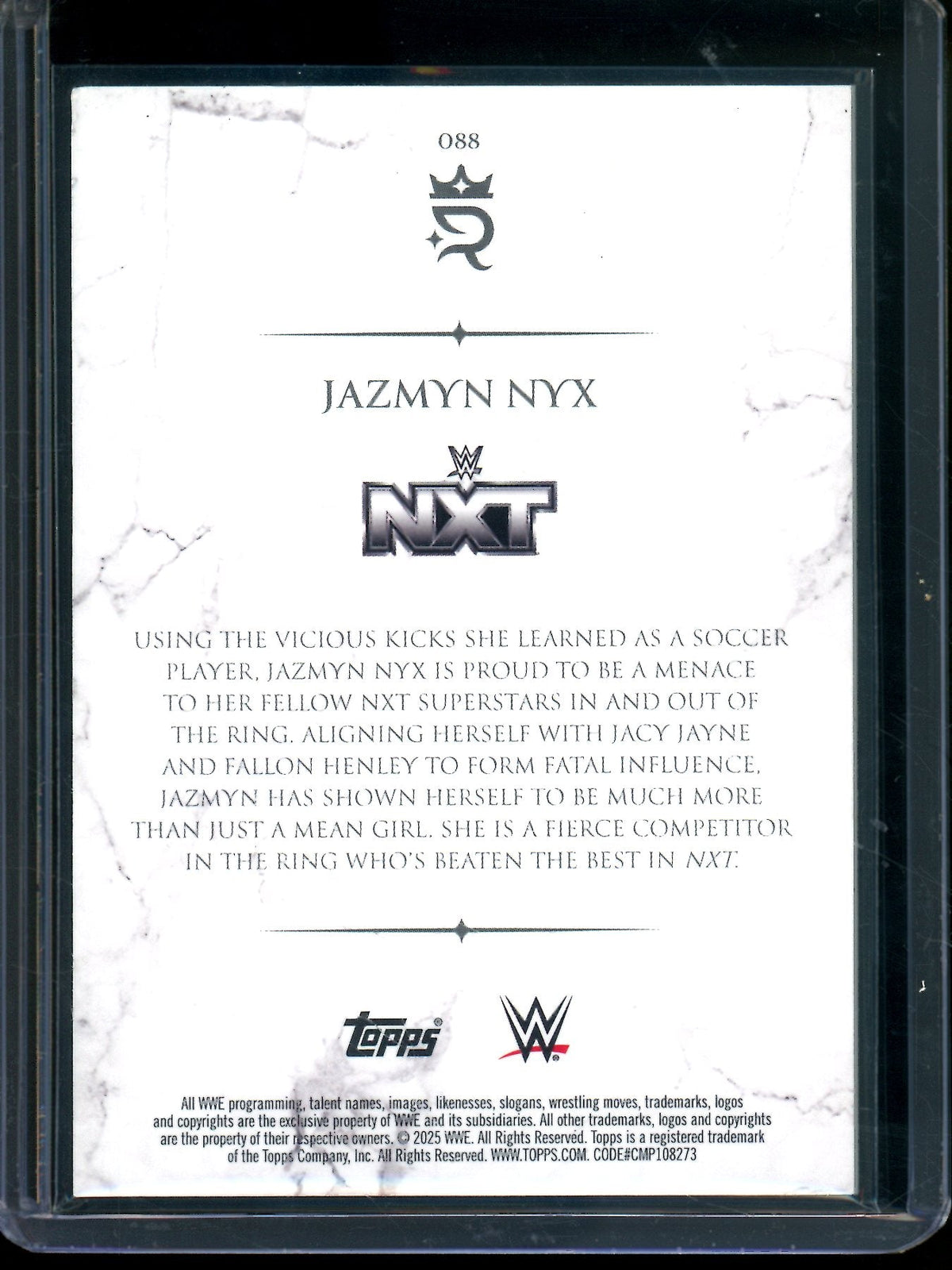 2025 Topps Royalty Jazmyn Nyx Black /10 #088
