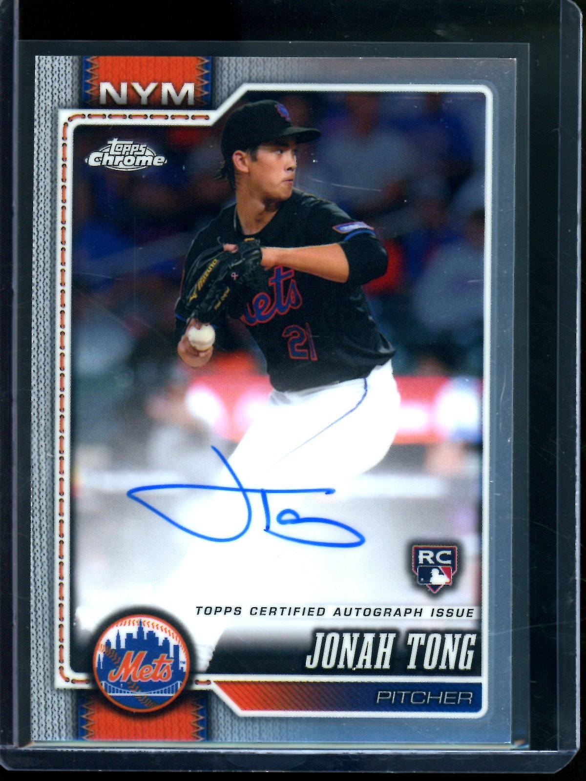 2026 Topps Chrome Jonah Tong Rookie RC Autograph Mets