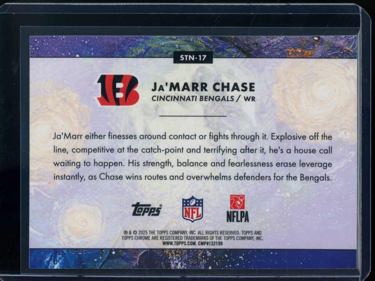 2025 Topps Chrome Cosmic Ja'Marr Chase Stars In the Night SP Bengals