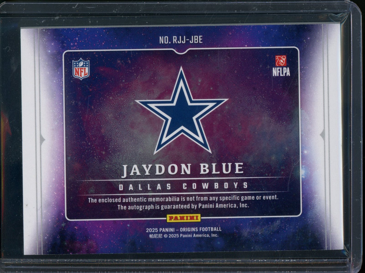 2025 Panini Origins Jaydon Blue Rookie RC Jersey Patch Autograph /25 Cowboys