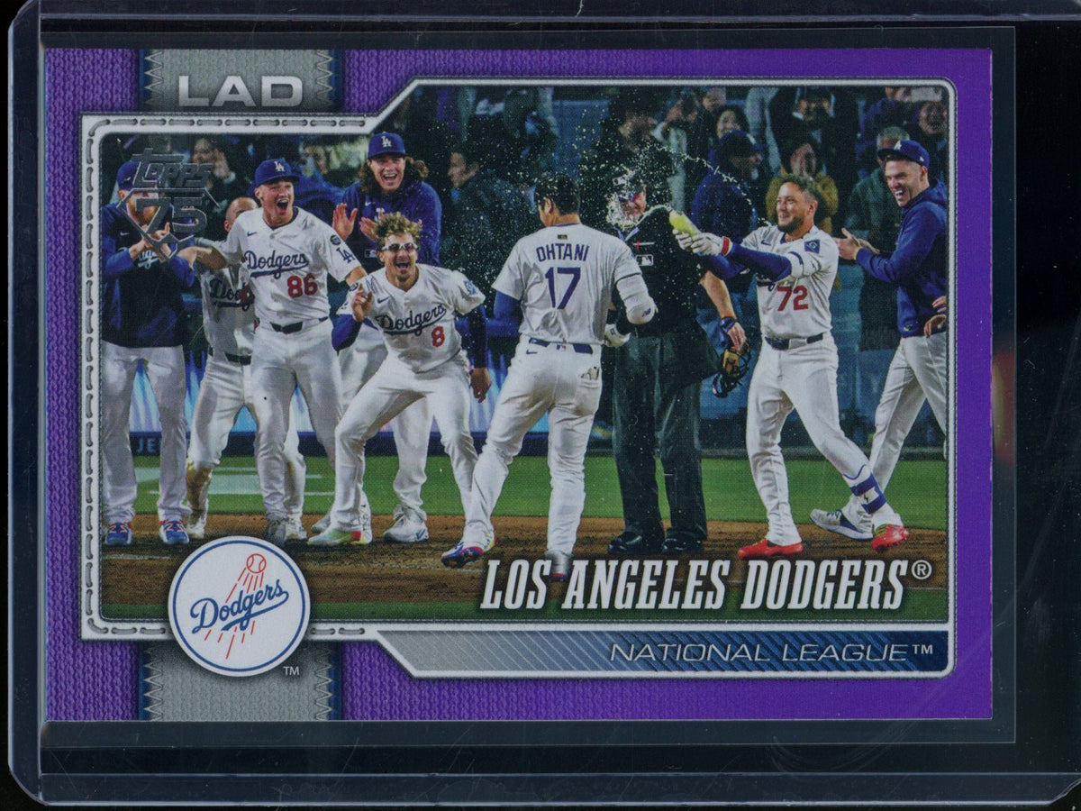 2026 Topps Flagship Dodgers Team Card Purple Foil /250 Dodgers
