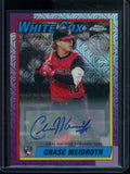 2025 Topps Chrome Chase Miedroth Rookie RC Mojo Refractor Autograph /299 White Sox